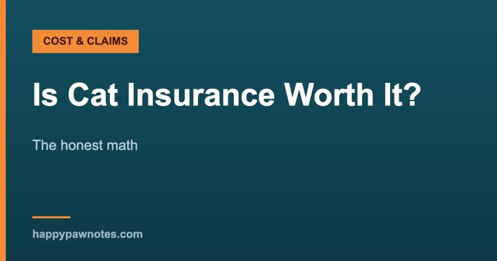Is Cat Insurance Worth It? — The honest math, Happy Paw Notes