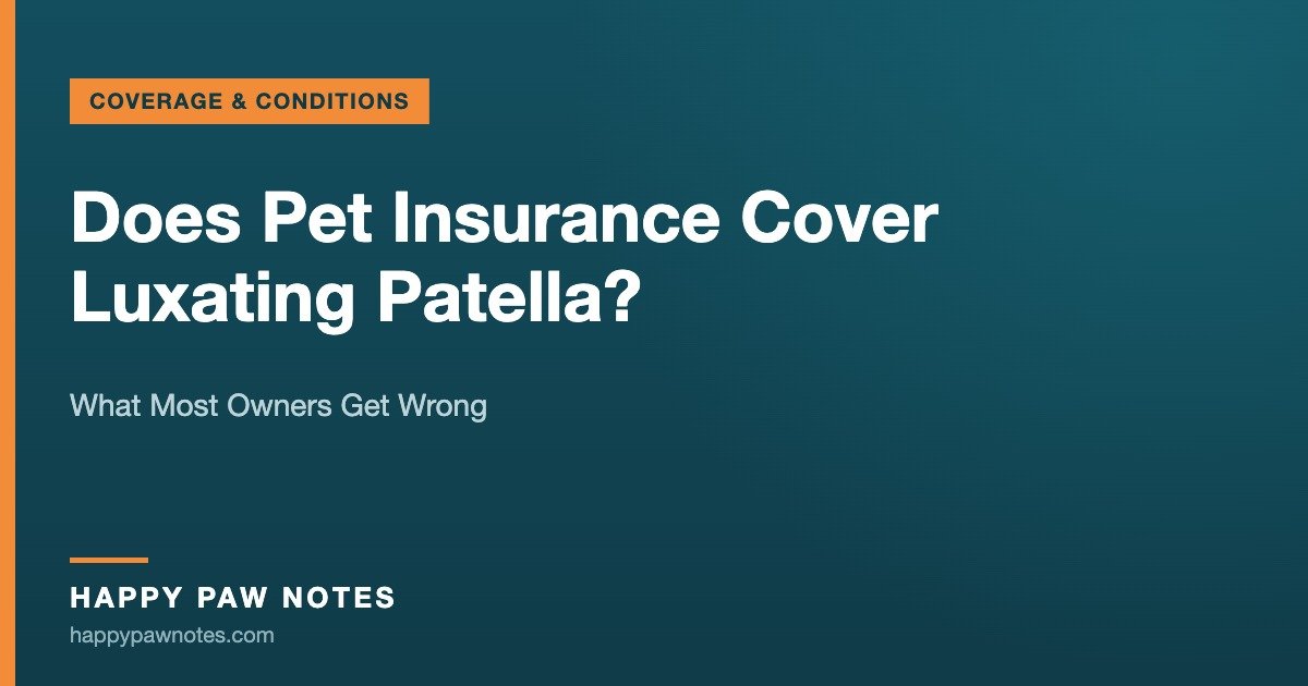 Does Pet Insurance Cover Luxating Patella? — What Most Owners Get Wrong, Happy Paw Notes