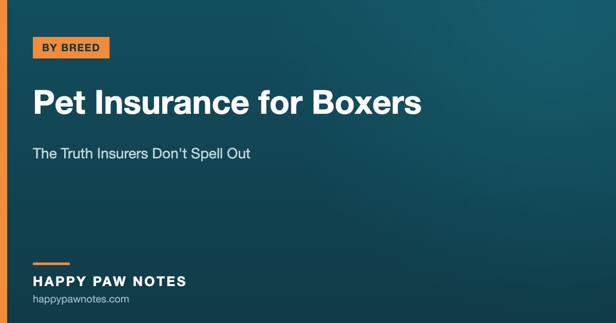 Pet Insurance for Boxers — The Truth Insurers Don't Spell Out, Happy Paw Notes