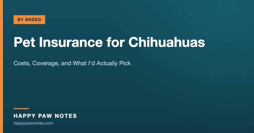 Pet Insurance for Chihuahuas — Costs, Coverage, and What I'd Actually Pick, Happy Paw Notes