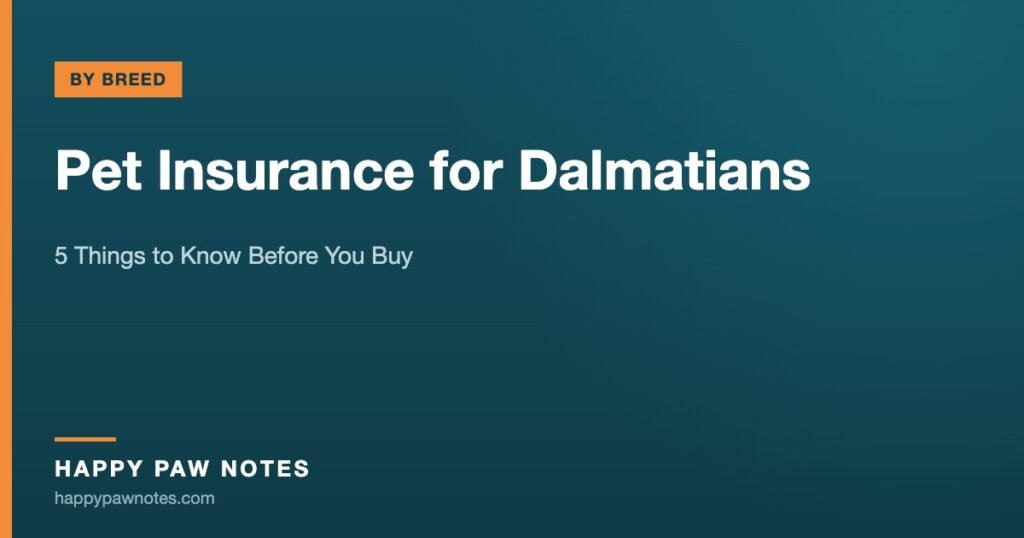 Pet Insurance for Dalmatians — 5 Things to Know Before You Buy, Happy Paw Notes